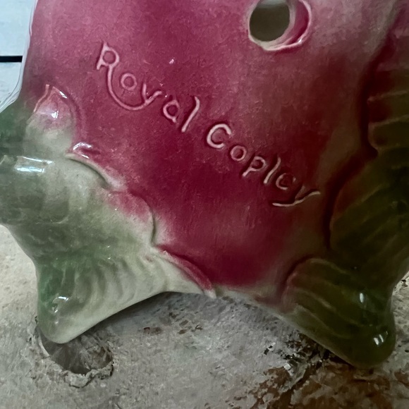 Vintage Royal Copley Apple Wall Pocket / Planter 1940s - Picture 6 of 9